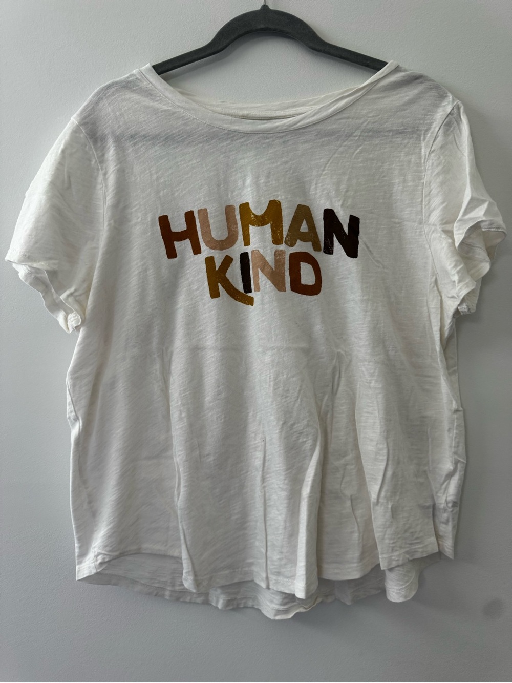 Old Navy Women’s White 'HUMAN KIND' Graphic Tee